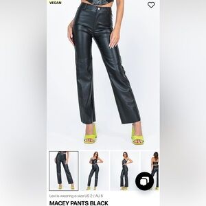 Princess Polly Leather Macey Pants